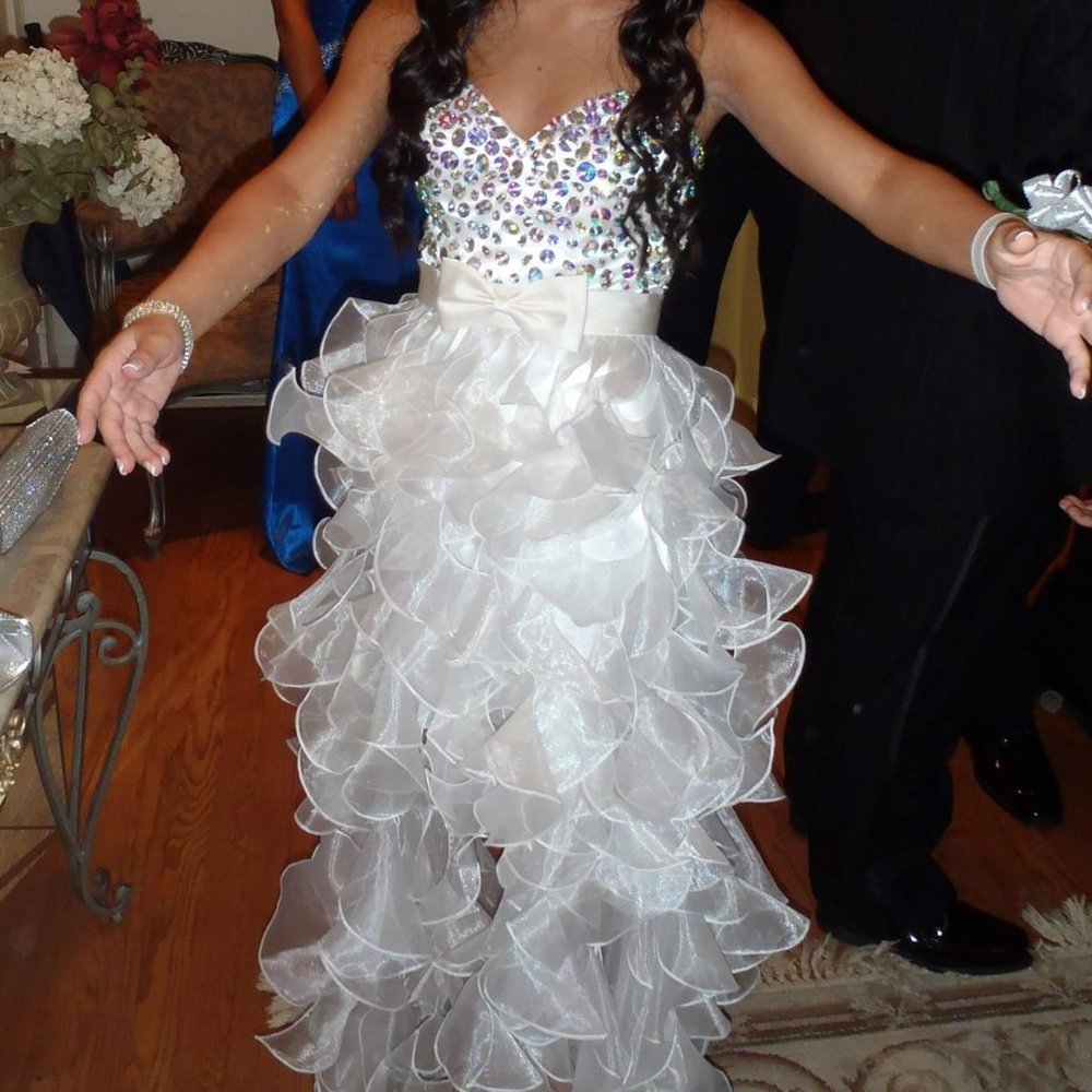 SHERRI HILL 21158 Ivory Prom Dress